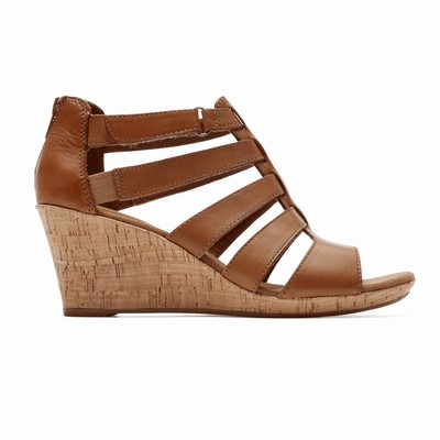 Sandálias Rockport Briah Gladiator Mulher Marrom PT-34860